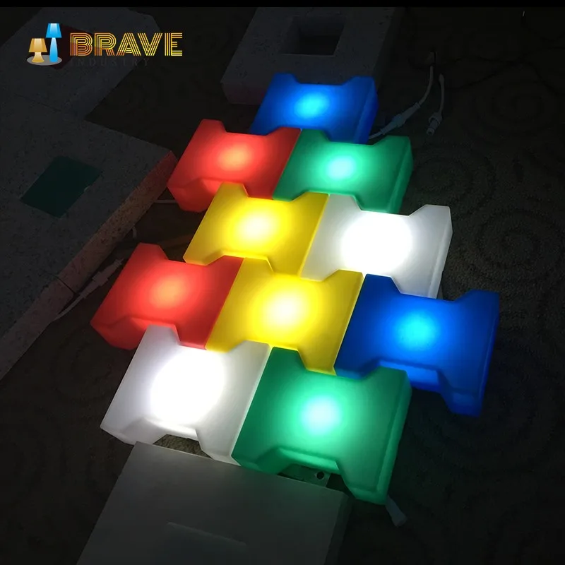 2020 China factory hot selling16 colors changed  LED dance floor tiles and LED floor light LED bricks for Garden