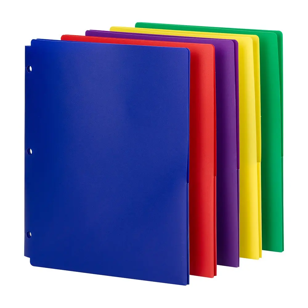 wholesale  double 3 - hole manual account inside the core index custom color separation page A4/A5 size paper file