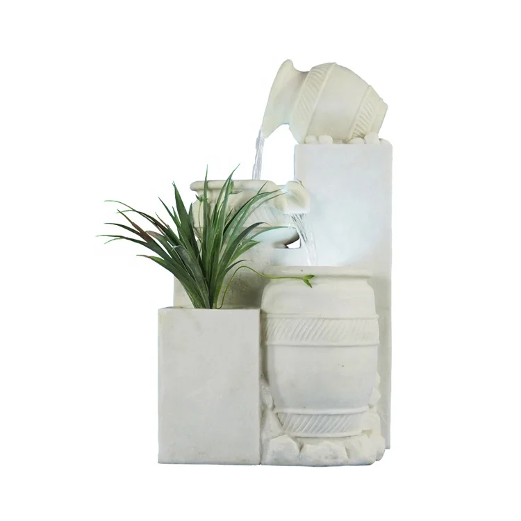 Chinese Sandstone Indoor Water Fountains LED Light