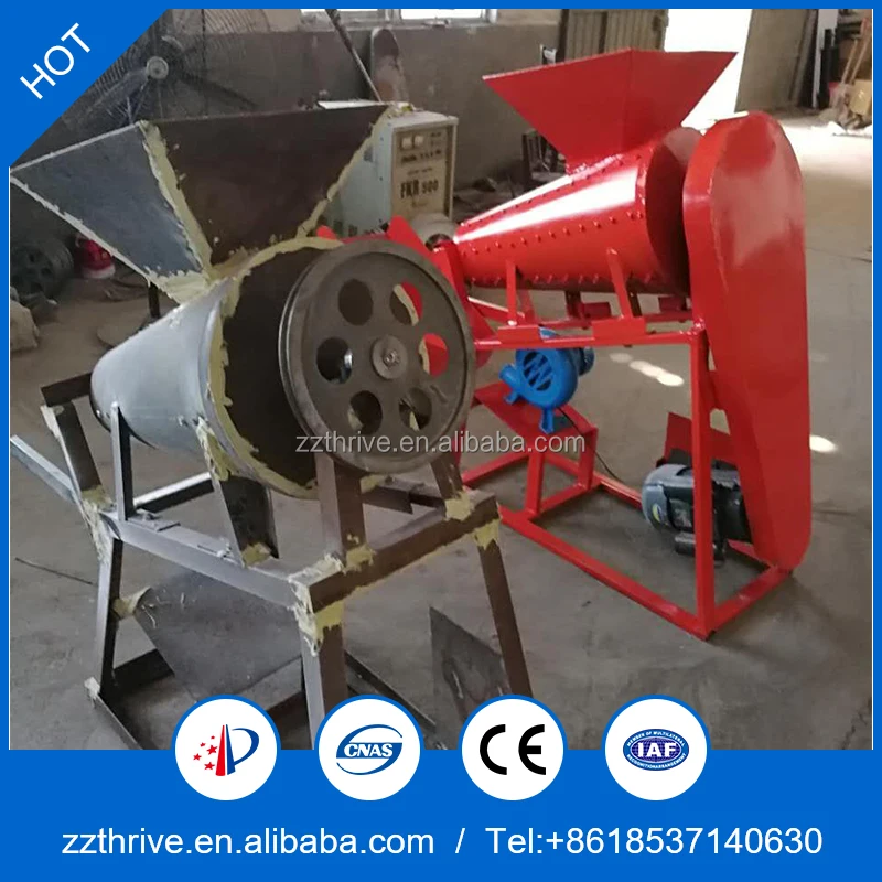 Disel engine long time working ricinus hulling machine/castor bean huller machine