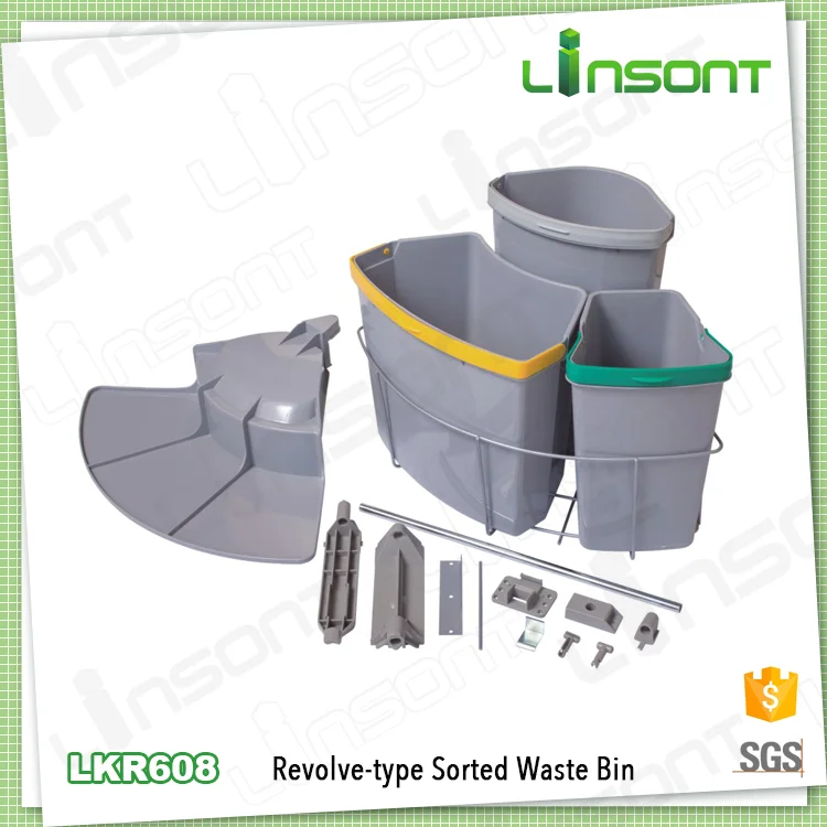 Wholesale revolve sorting type plastic waste bins replacement parts rubbish bin