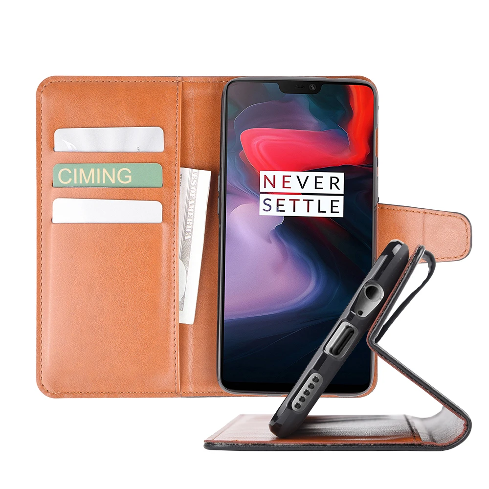 Новые поступления 2018 горячий продавать флип кожаный мобильный телефон, кошелек, чехол для OnePlus 6 Чехол для телефона