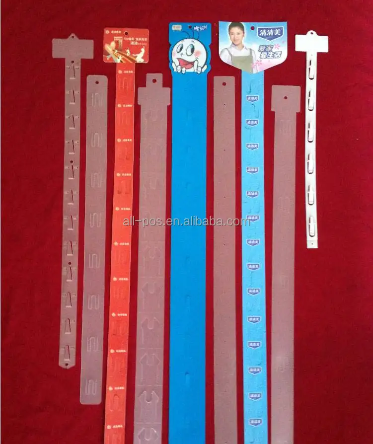 
plastic hanging clip strip for retail 