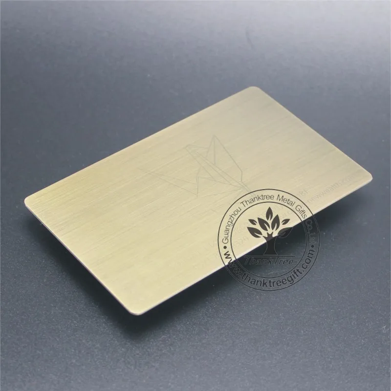 custom design brushed finish stainless steel sublimation blank card