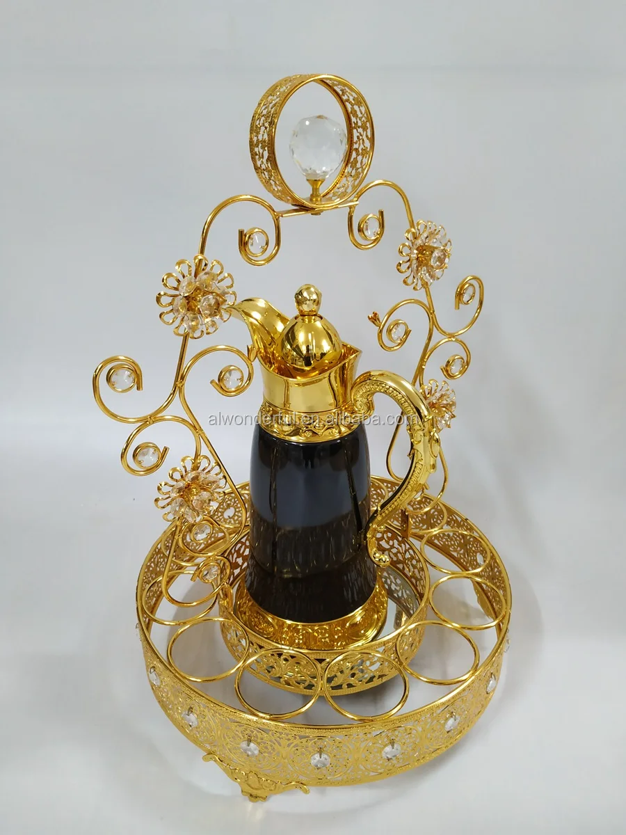 2024 decorative metal cup and jug holder sets