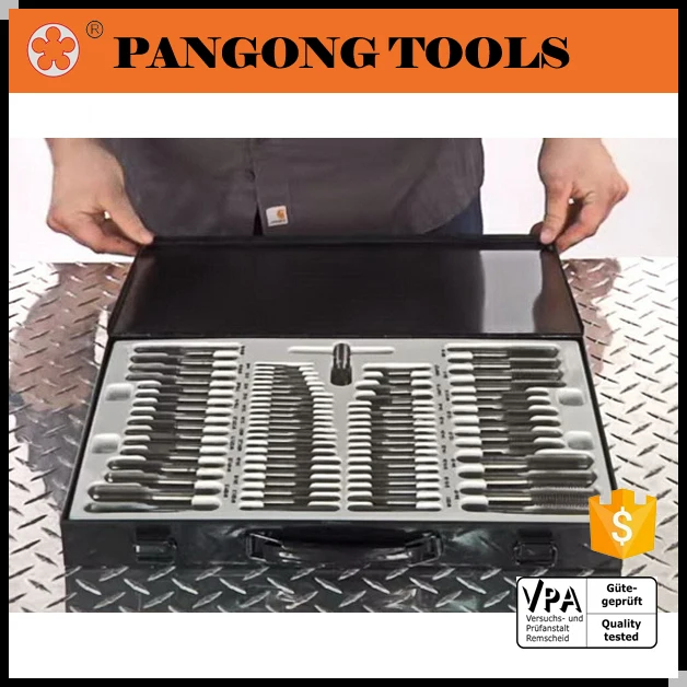 High quality 110 Pieces Big Metal Case Package Tool Kit Hand Threading Tools Tap and Die Set