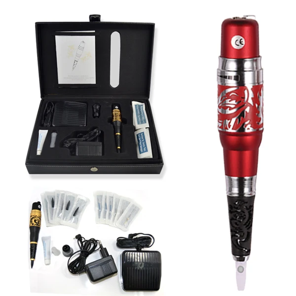 Professional Permanent Makeup Tattoo Eyebrow Machine Red Dragon Tattoo Machine Kits With Pedal