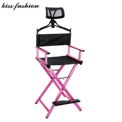 makeup artist chair with 28 inch seat height and carry bag,professional salon chair, head rest makeup chair for studio with case