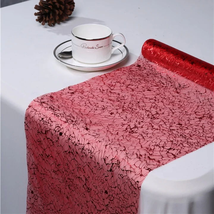 
100% Nylon organza for home decorations, table runner for festival decorations 