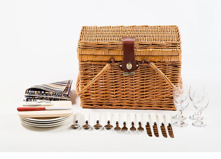 
Willow Picnic Basket (Honey) 