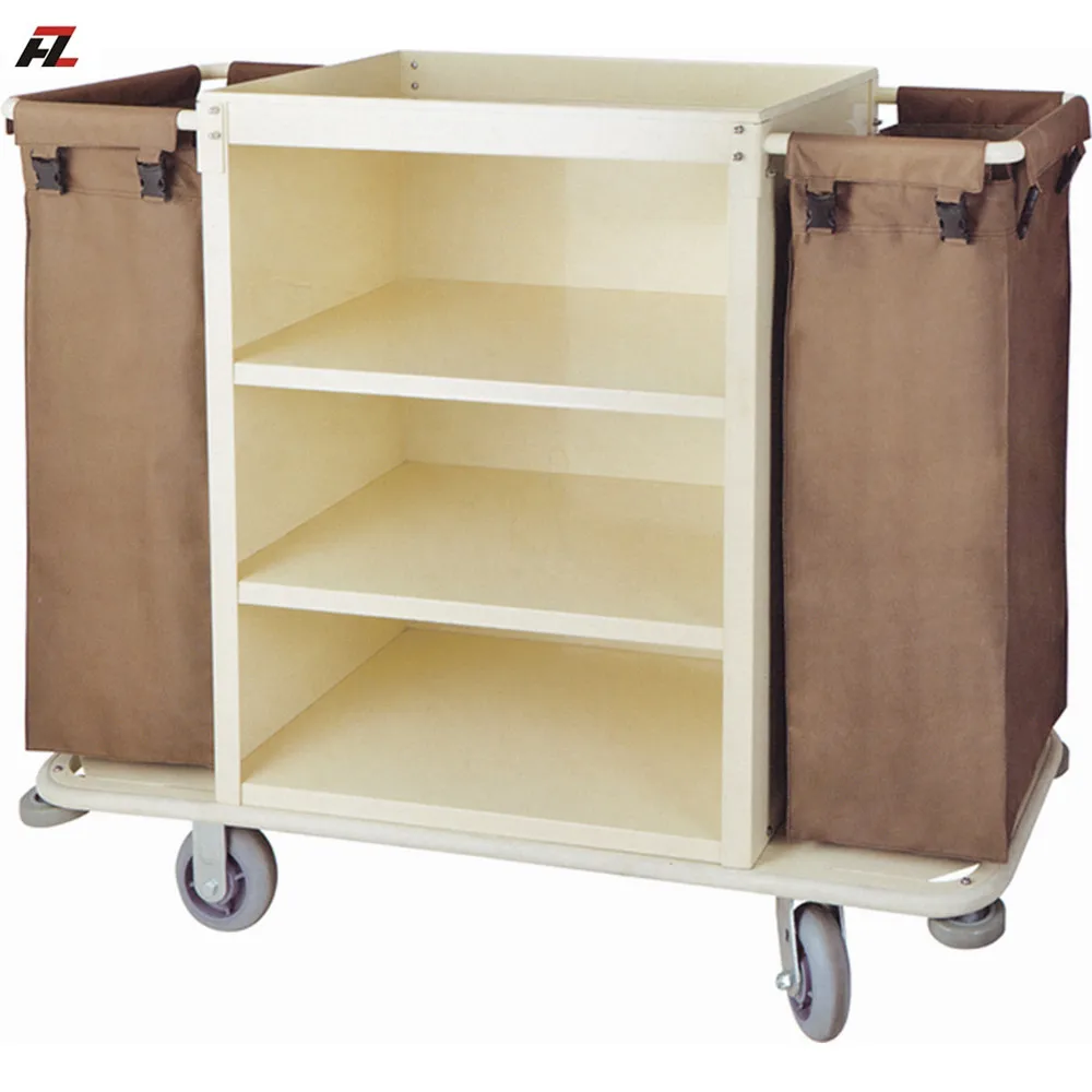
Hotel Used Commercial Laundry Carts linen Trolley Housekeeping Carts 