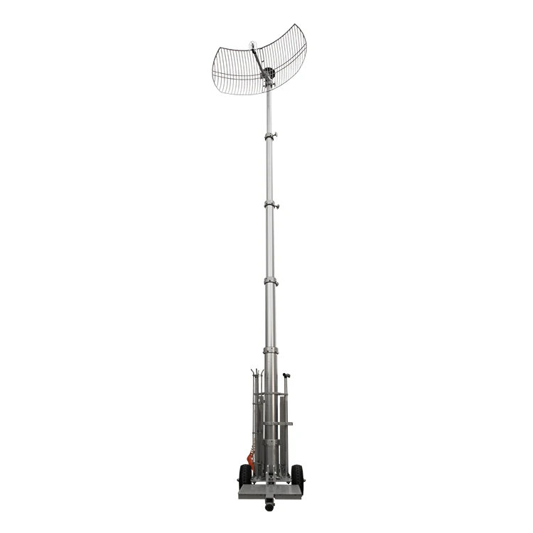 
Pneumatic telescopic heavy communication mast hard anodizing pole 