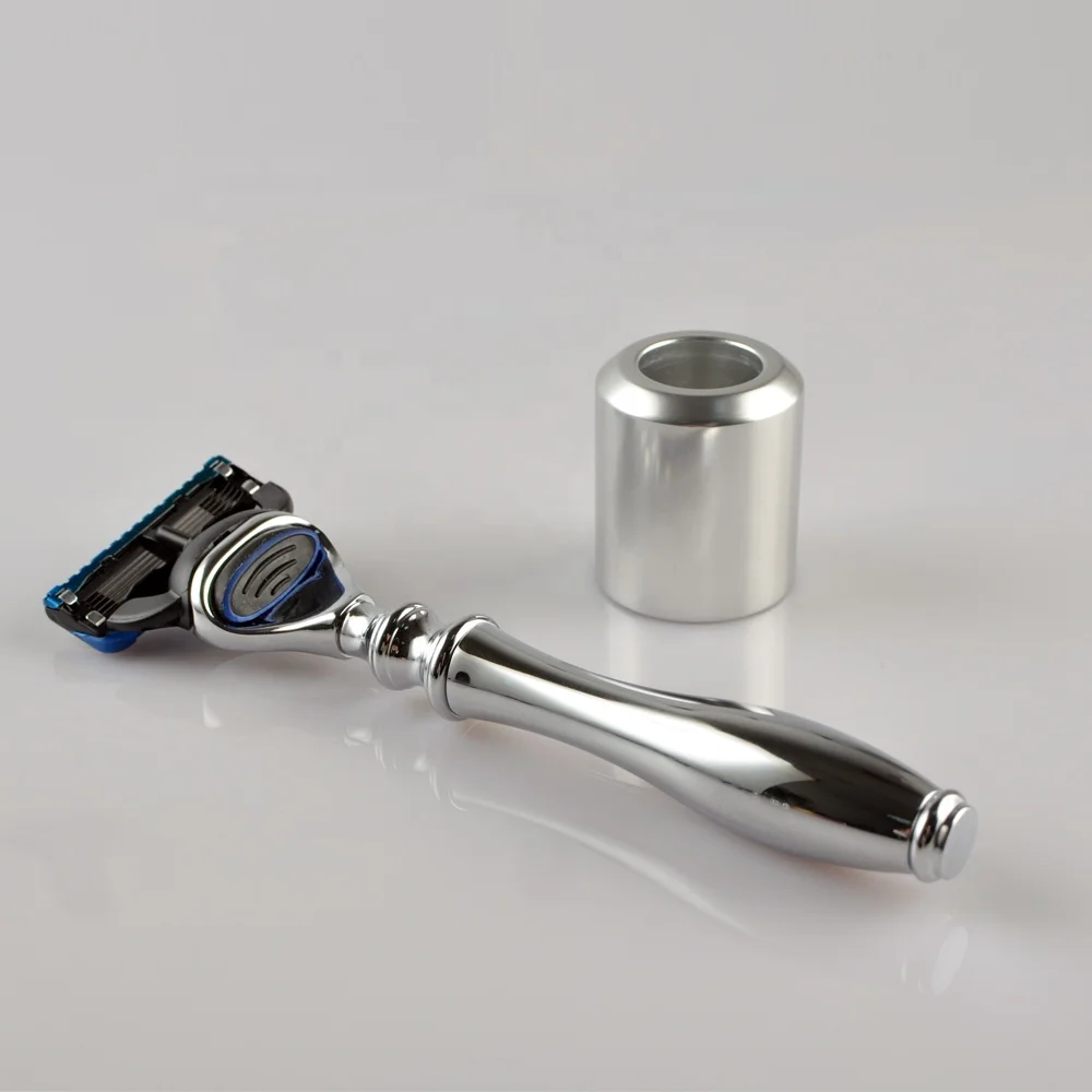mens 5 blades metal handle shaving safety razor shaver
