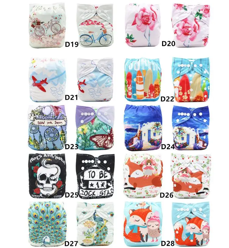 
Soft breathable Bamboo Coal PUL coating Leakproof cloth baby diaper 