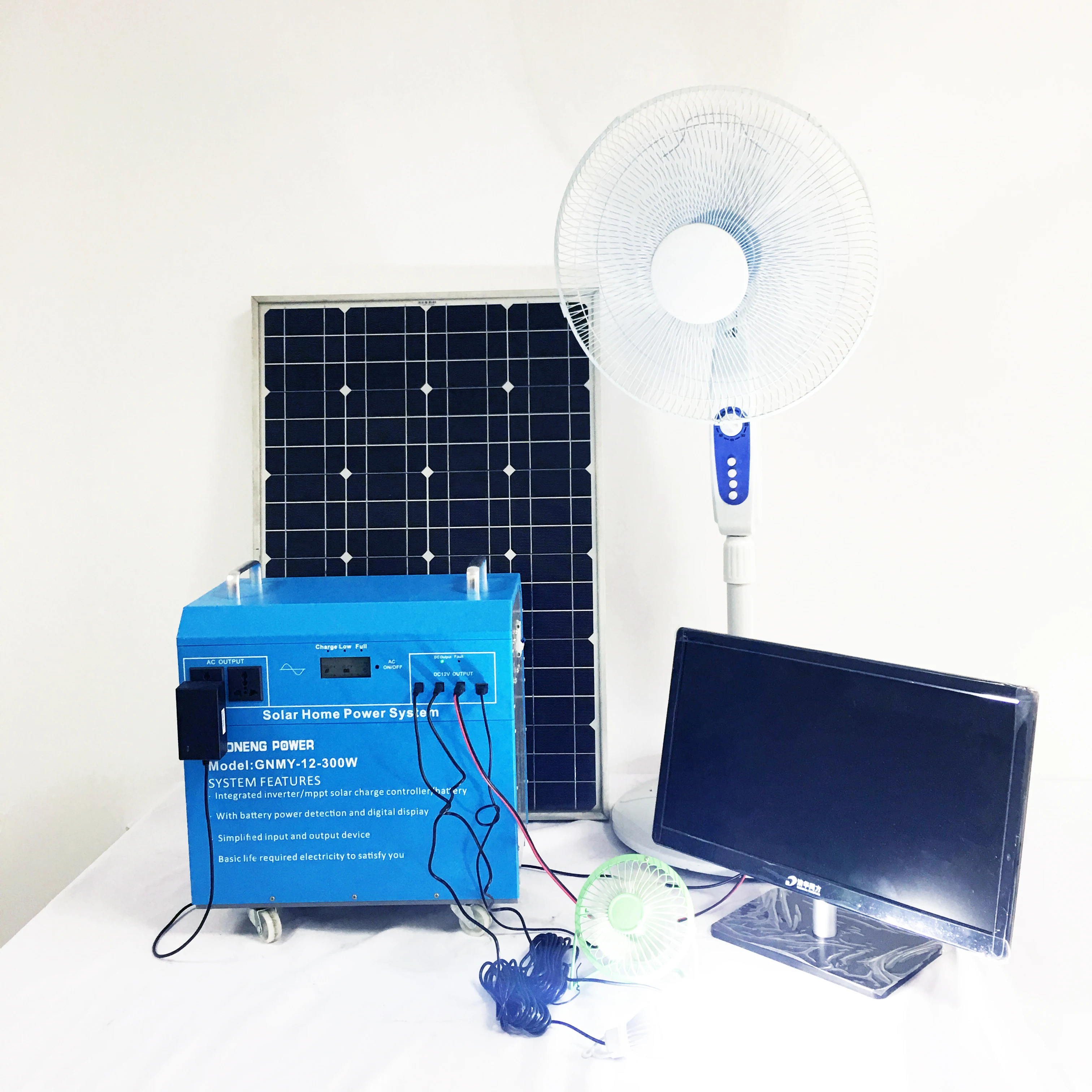 
12V DC 220V AC output home use all in one solar energy panel kit system power 