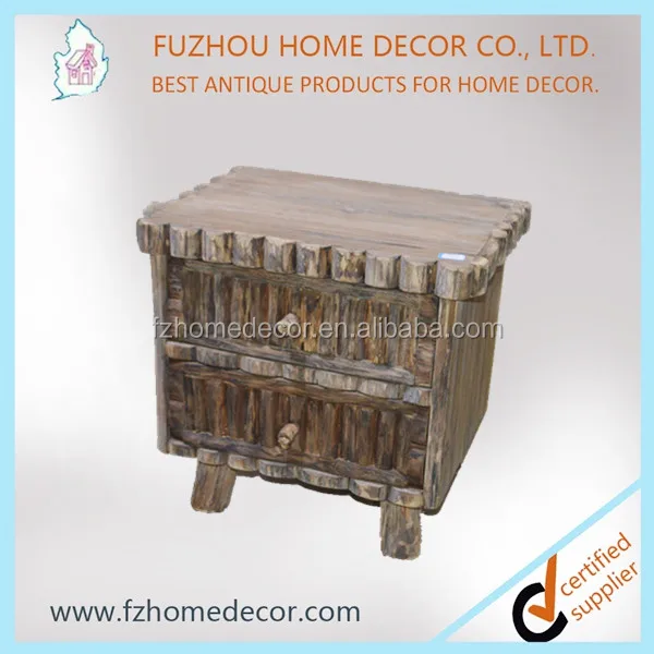 Forest theme natural wood used chest of drawers