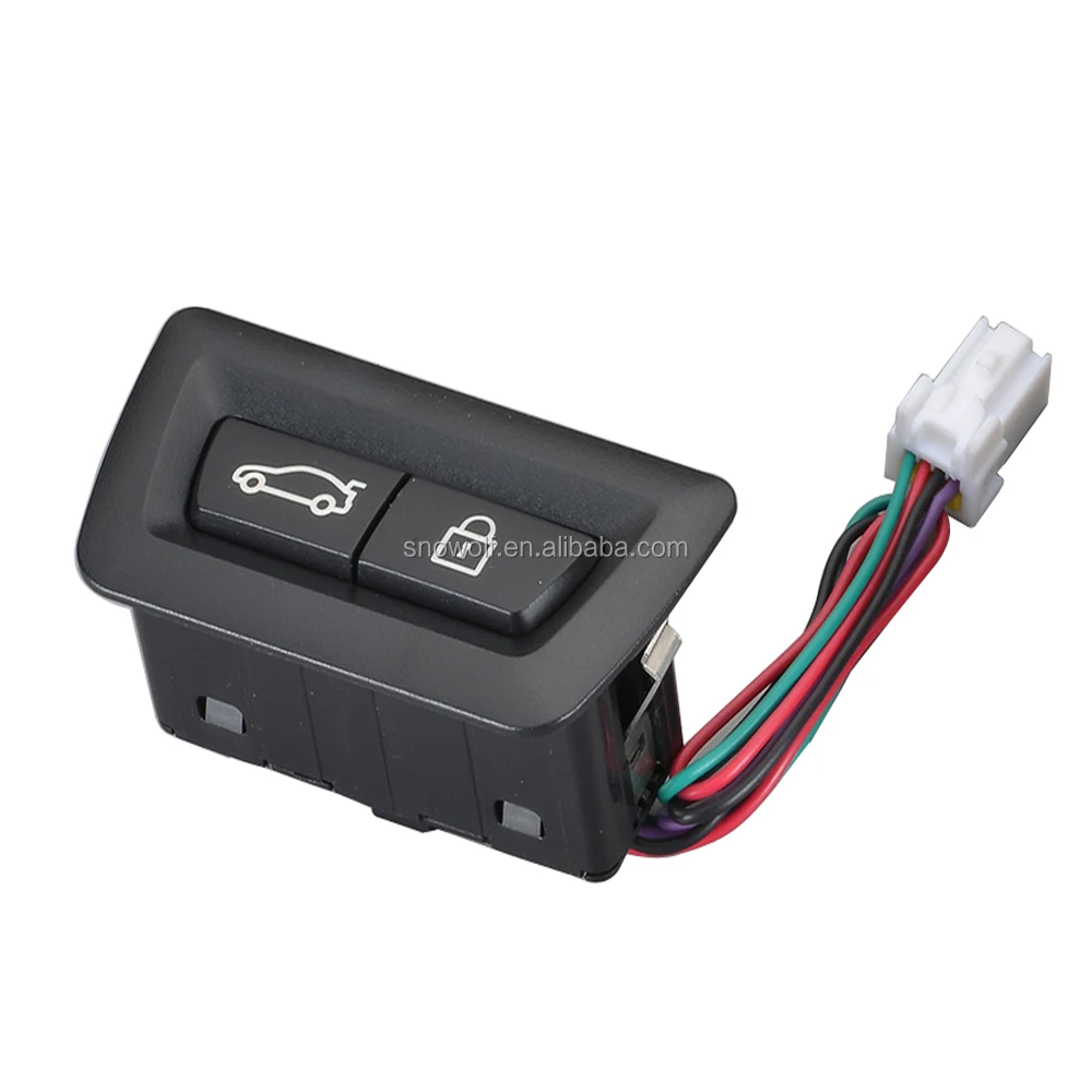 automobile hot rod car open lock power tail gate door trunk dual key push button switch