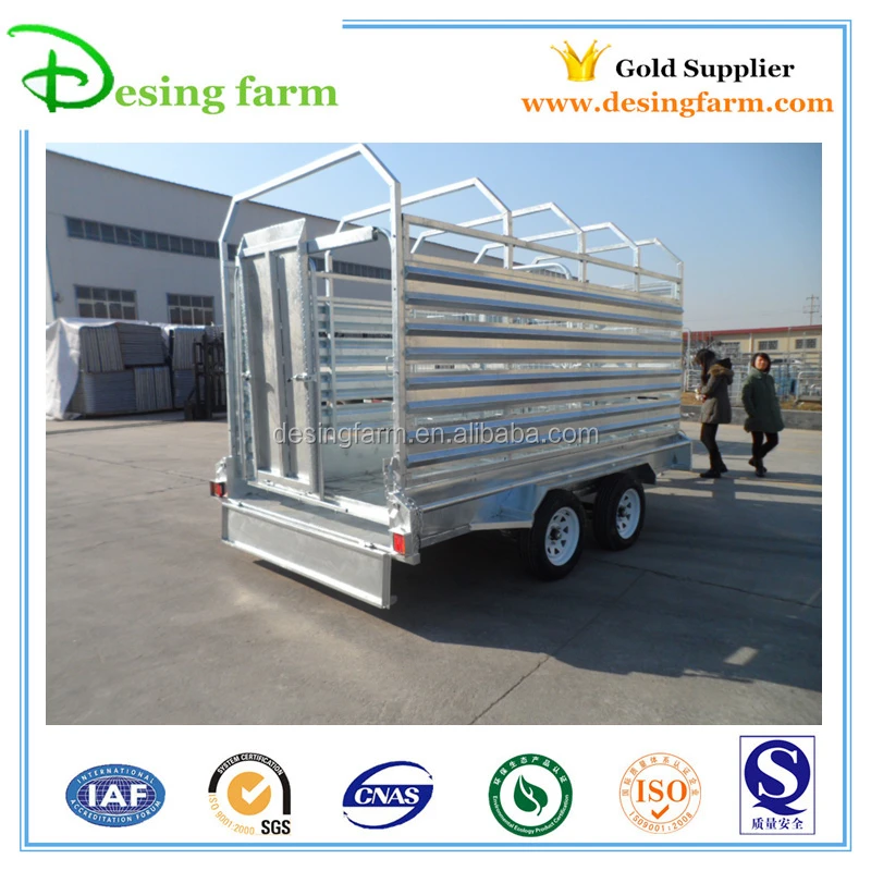 New design Australia semi livestock crate trailer for cattle cow