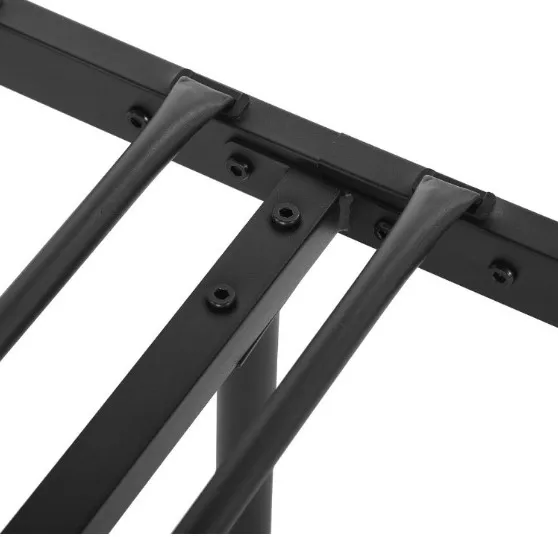 UK style  crystal ball modern cheap black durable single twin size metal bed