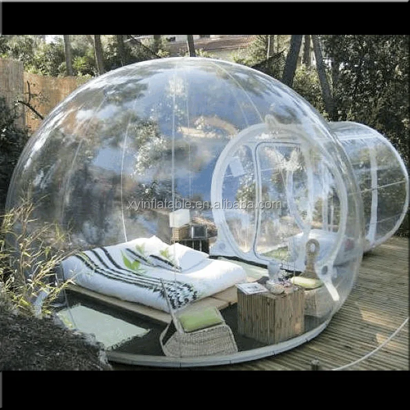 2021 Hot sale transparent inflatable sphere tent, inflatable bubble camping tent for sale