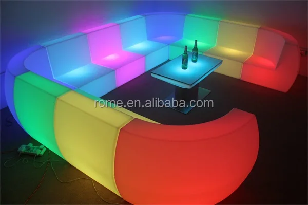 
rotomolded plastic glowing led sofa form led home bar just like nightclub furniture 