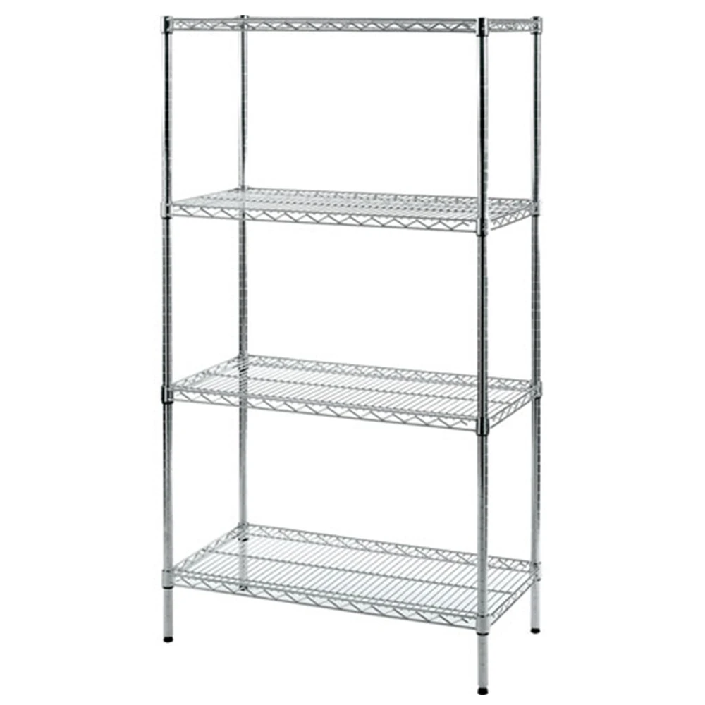 Household 4 layers NSF chrome coated kitchen wire shelving stainless steel shelving shelves for freezer chest