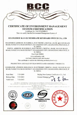 OEM Membrane Keyboard Control Panel with Touch panel with plastic Housing