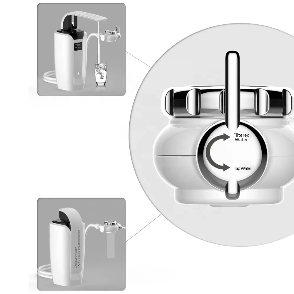 China Alkaline Water Filter UF Cartridge Household Kitchen Tap Faucet-Mounted Smart Water Purifier