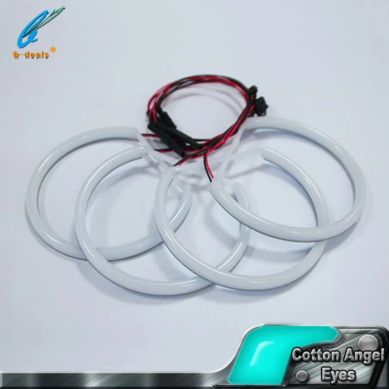 Milky White color cotton angel eye LED headlight for BMW E34 E39