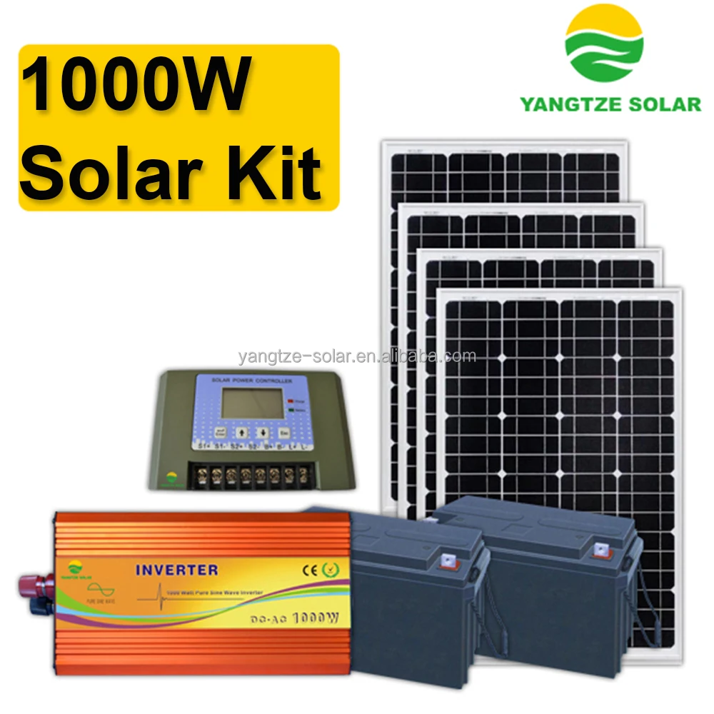 Yangtze free shipping 1000w portable solar power system