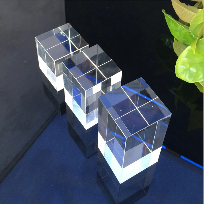 Wholesale k9 glass lasing trophy block clear 3d laser etched crystal cube engraved wholesale decorative glass blocks