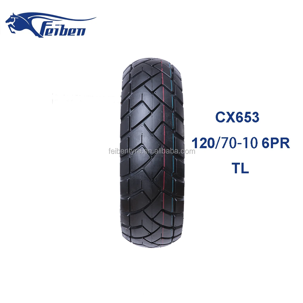 Cheap Import Competitive Price Motorcycle Tyre 120/70-10 CX653