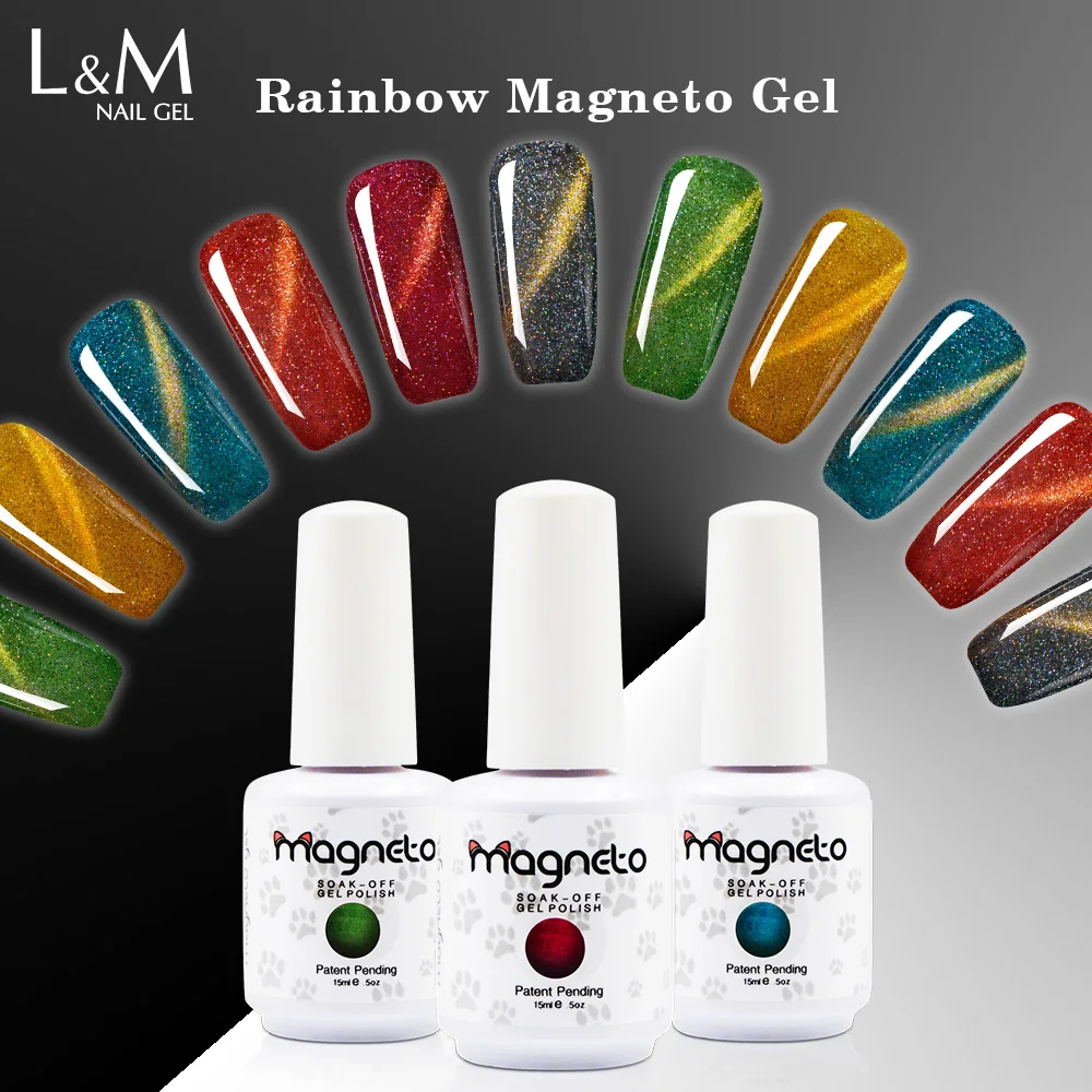 China Wholesale Supplier Rainbow Magneto Gel Nails Polish Magnetic Gel Varnish