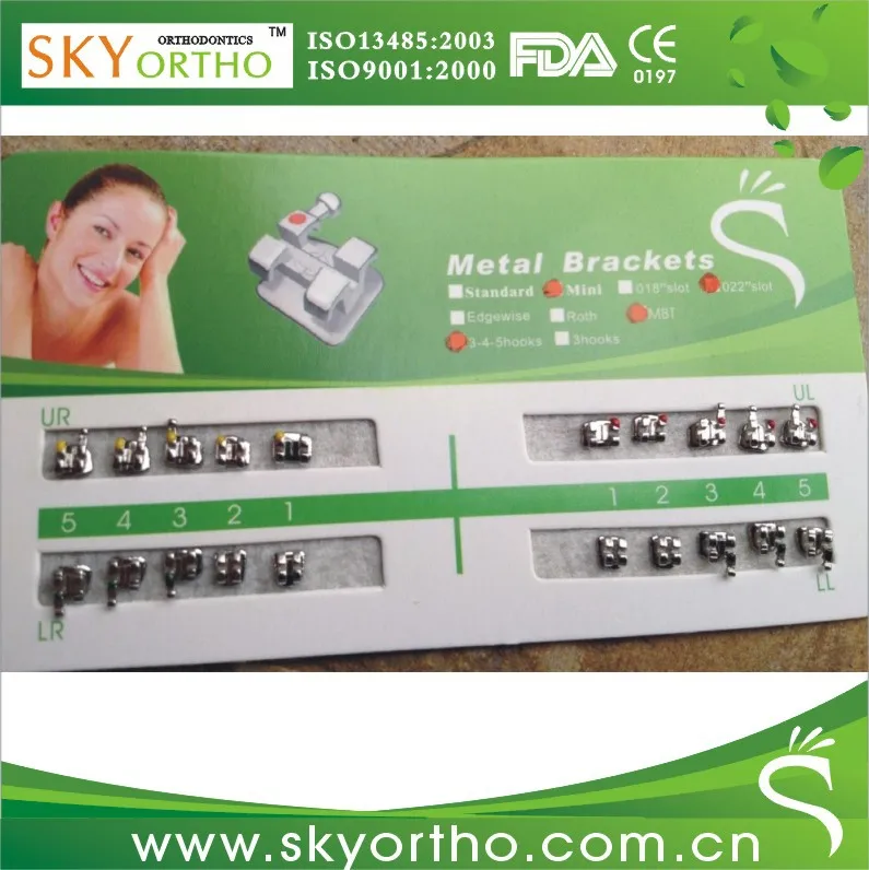 Популярные продажа мини рот сетки база кронштейн ортодонтическое с CE ISO13485 FDA