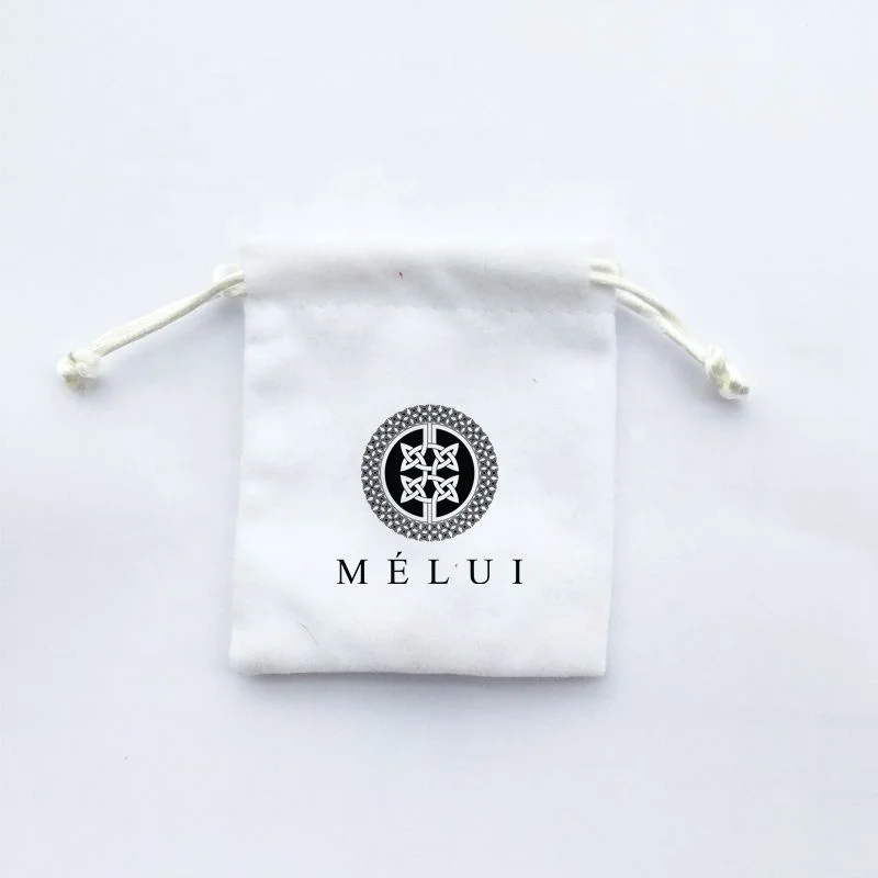 Замшевая сумочка для ювелирных изделий с шелковым принтом и логотипом на заказ