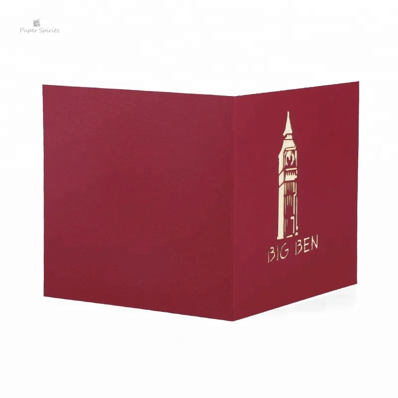 
Big Ben Landmark Building Card 3D Pop Up Travelling Greeting Gift Cards Handmade Creative Kirigami Origami 