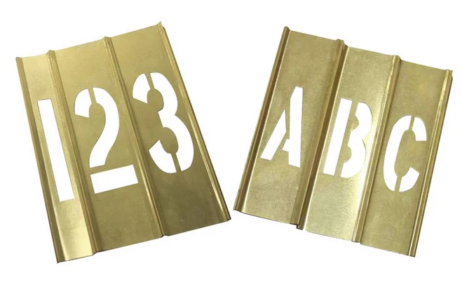 Customized Standard Brass Interlock Stencil for Paint Print Wholesale Gold Color