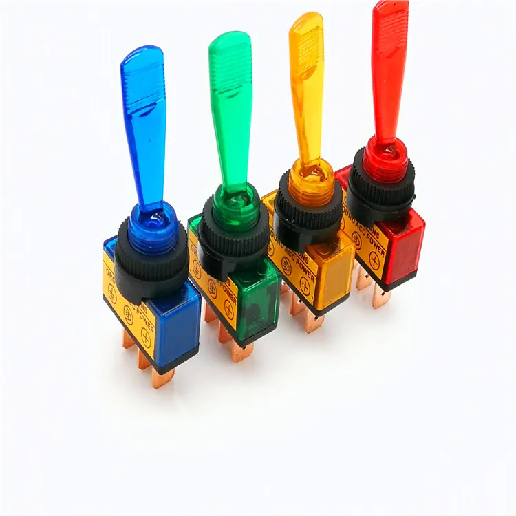 ASW-13D 20A 12VDC SPST 3 Pin ON OFF Toggle Switch Lamp 3 Pin Blue