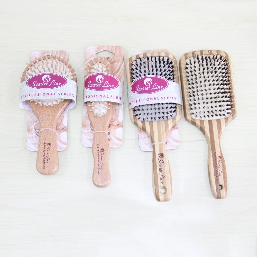 hot sell professional high quality wooden handle salon hair brush ningbo yinzhou wholesale
