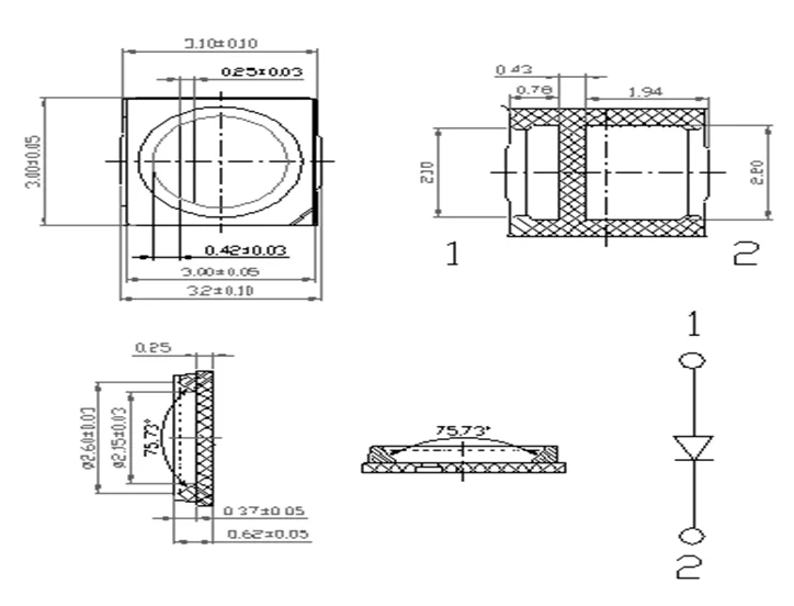 CCT 2000-3000K 4000-5000K 6000-6500K 0.5W 1Wclass middle power Samsung 3030 SMD LED Chip LM301B