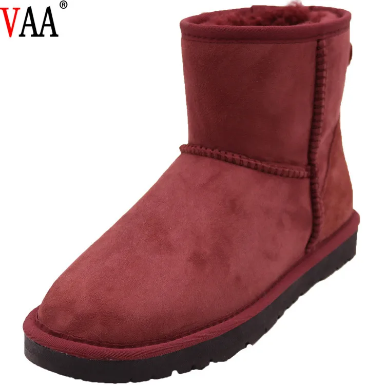 
5854-2 Double Face Australian Sheepskin Antiskid TPR Sole Winter Factory Women Snow Boots Shoes 