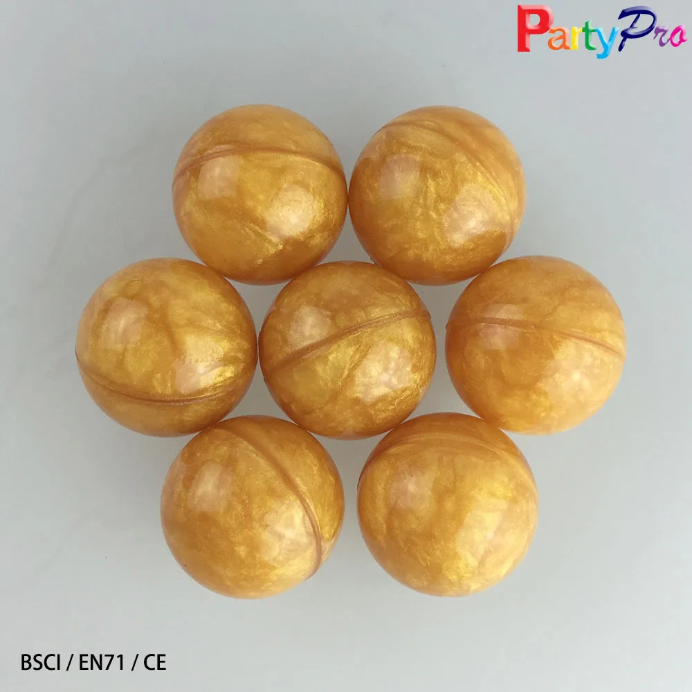 
New Toys China Factory 60mm EN71 Golden Rubber Super High Bouncing Ball for Adult bouncy balls 