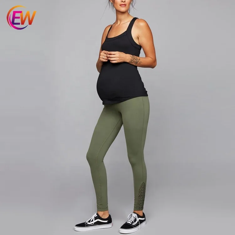 Wholesale Custom High Waist Stretch Fit Belly Maternity Activewear