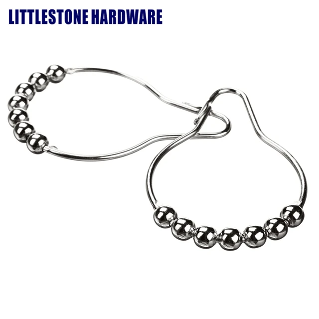 Shower Curtain Gliding Roller Rings Hooks Wholesale Shower Accessory Large Oversized Curtain Rings