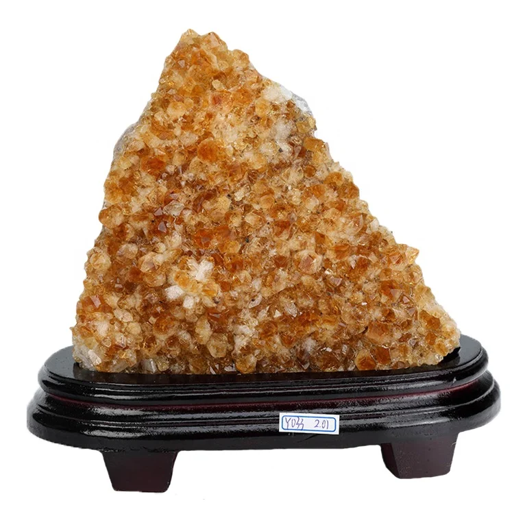 Natural Crystal Citrine Geode For Sale Medium Home Decoration