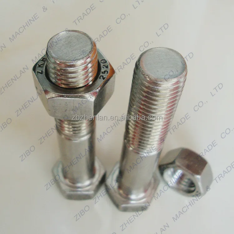 Inconel 625 bolt with nut