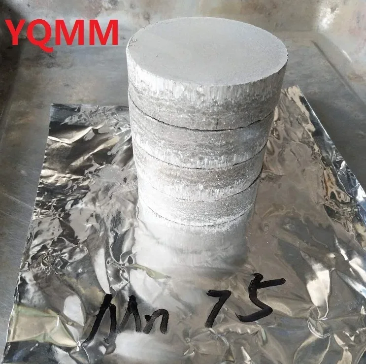 Aluminum Manganese alloy additive tablet Mn75 Mn80 Mn85 75Mn25Al 80Mn20Al