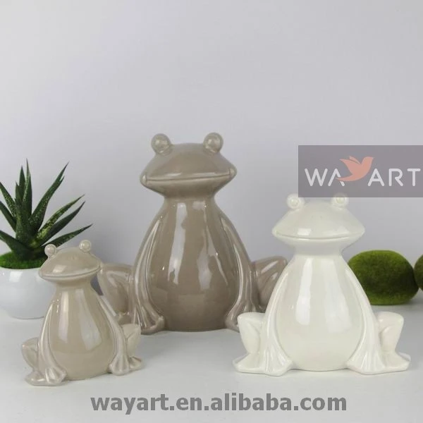 
Ceramic Frog Figurine for Home Decoration 