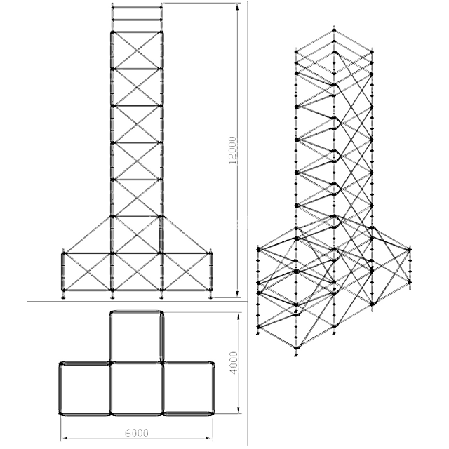 Леса слоя строительства фермы