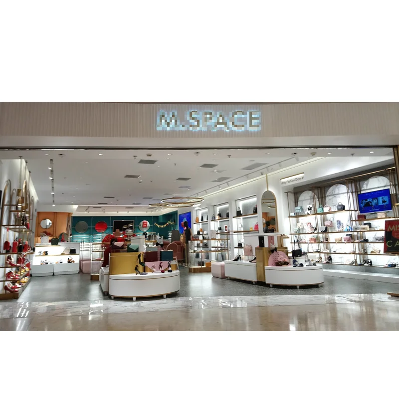 LUX Customized Boutique Retail Display Equipment For Shoe Bag Store